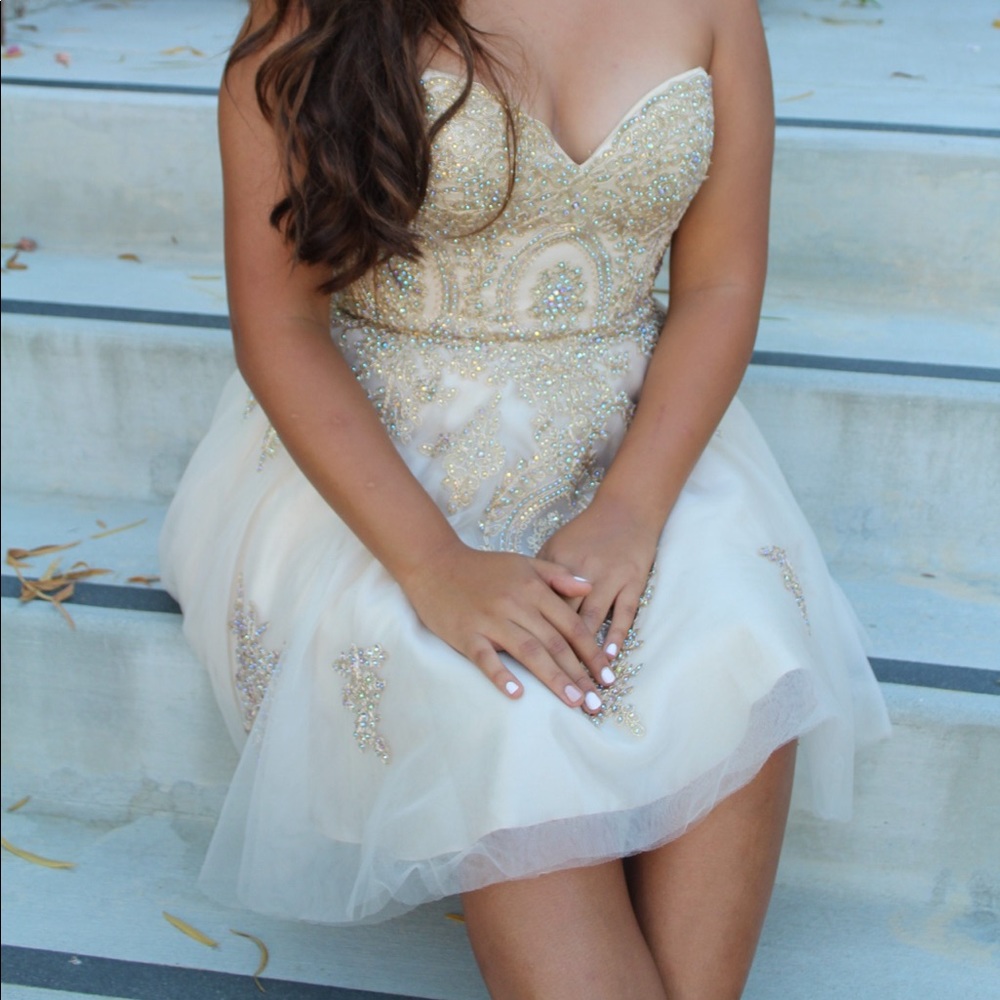 Gold Short Corset Dress